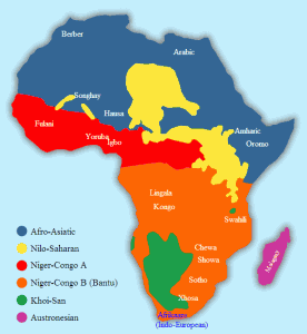 map of african languages
